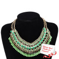 Delicate Gorgeous Trendy Chic Light Green Stone Ethnic Design Jewelry Necklace Gifts